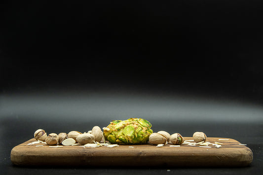 Pasta di Mandorla Pistacchio alla Mandorla I Mandelgebäck mit Pistazie und Mandelblätter